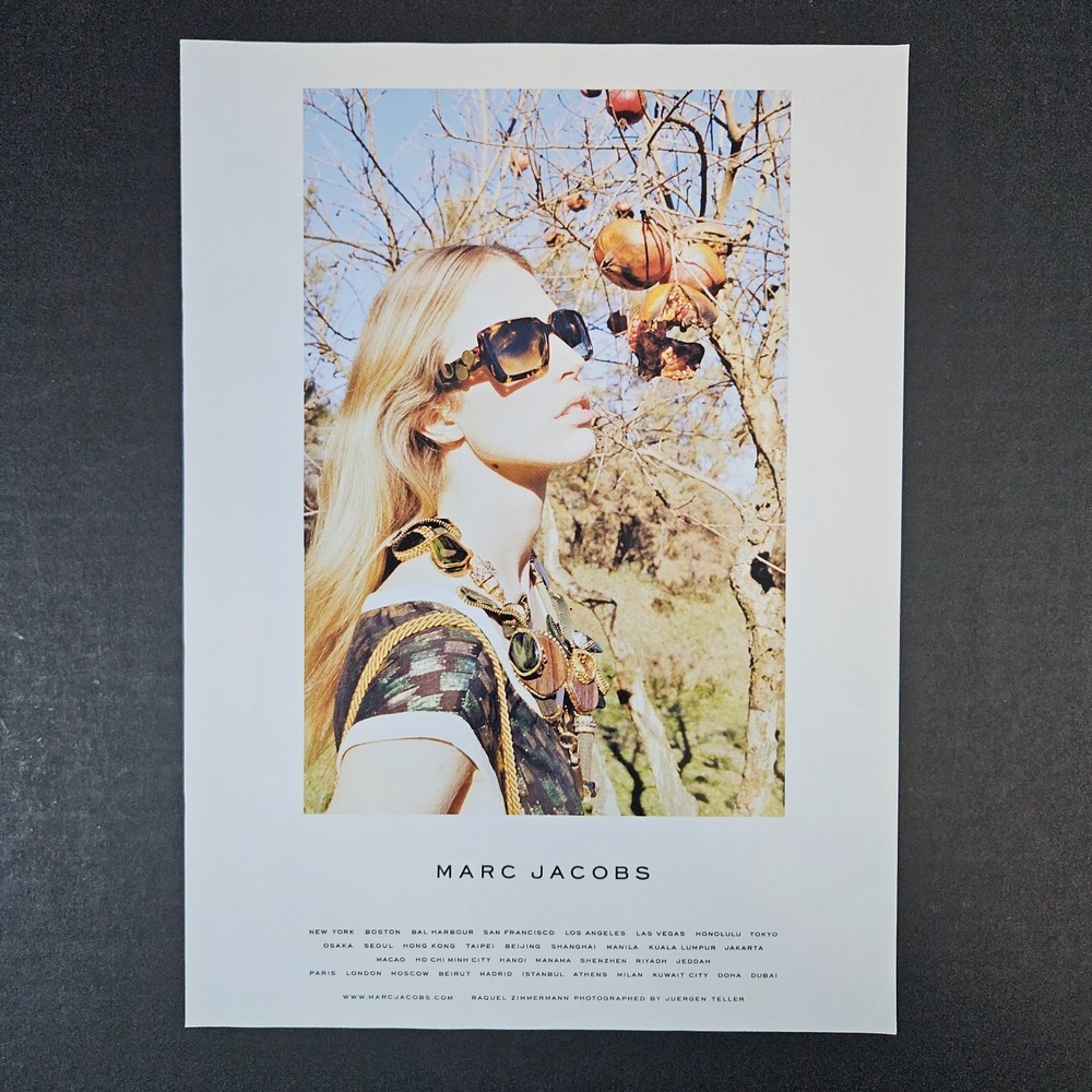 2009 Marc Jacobs Print Ad Raquel Zimmerman Photographed by Juergen Teller Shades